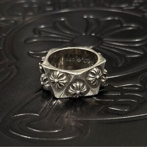 Chrome Hearts Pentagon Plus Silver Ring Size 9